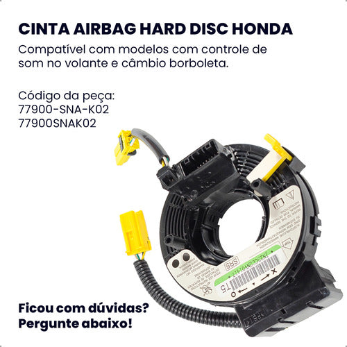 Cinta Airbag New Civic Crv City 2006 A 2011 C/som C/borb