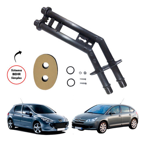 Tubo Conexao Radiador Ar Quente 307 C4 6448n9 Sist.behr