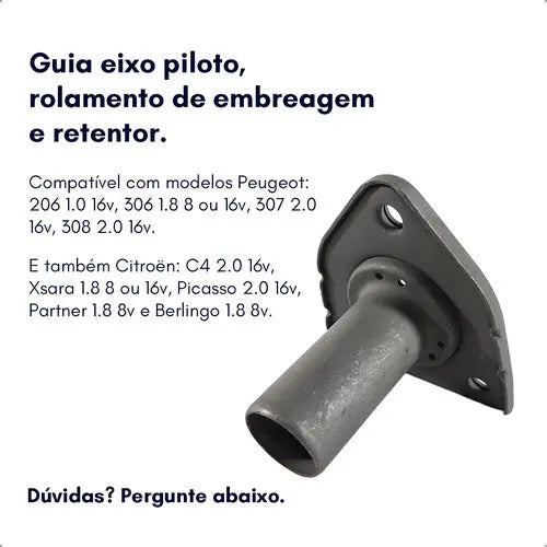 Guia Eixo Piloto Rolamento Embreagem 206 307 C4 Picasso - foto 2