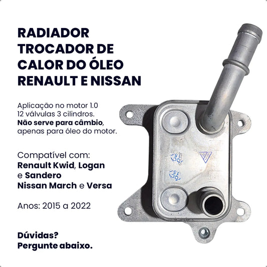 Radiador Resfriador Oleo Nissan March Versa 1.0 12v 3 Cil. - foto 2