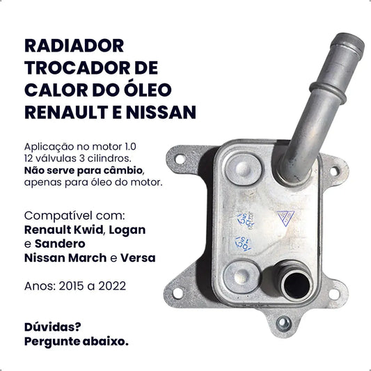 Radiador Resfriador Oleo Nissan March Versa 1.0 12v 3 Cil. - foto 2