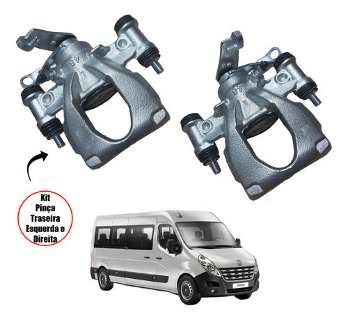 Kit Pinça Freio Traseira Dir Esq Renault Master 2.3 16v M9t - foto 2