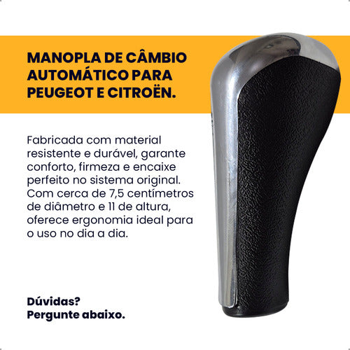 Manopla Cambio Peugeot Citroen Automatico 206 207 307 408 C4 - foto 2