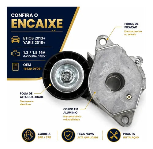 Tensor Correia Alternador Toyota Etios Yaris 1.3 1.5 16v