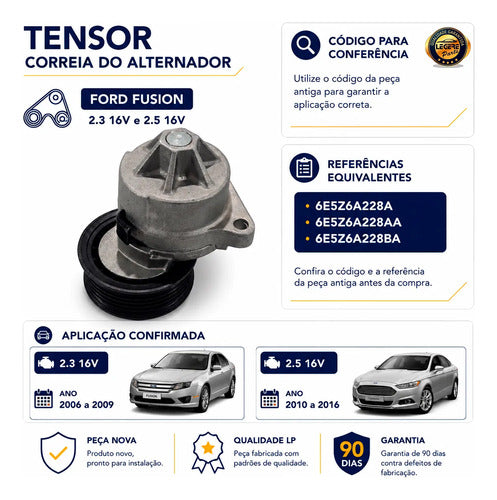 Tensor Correia Do Alternador Ford Fusion 2.3 2.5 16v