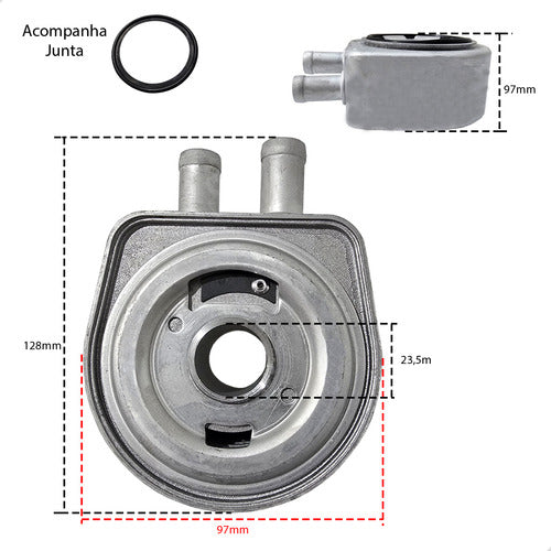 Radiador Resfriador Trocador Oleo Duster Captur Oroch Rs 2.0