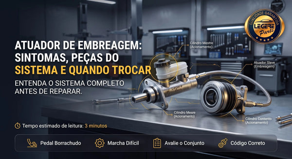 Atuador de Embreagem: Sintomas, Peças do Sistema e Quando Trocar