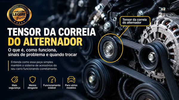 Tensor da correia do alternador: funcionamento e cuidados