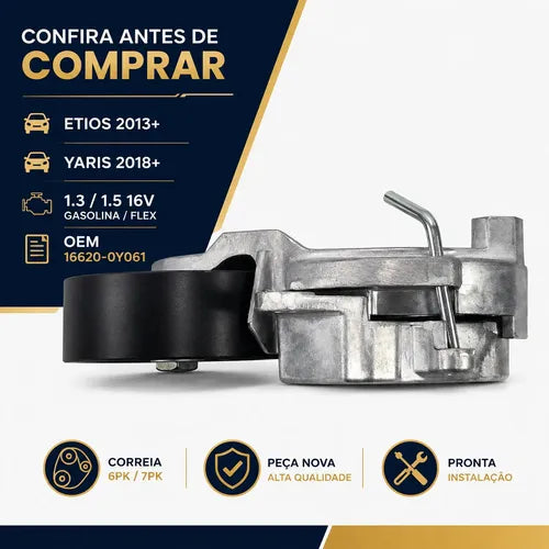 Tensor Correia Alternador Toyota Etios Yaris 1.3 1.5 16v