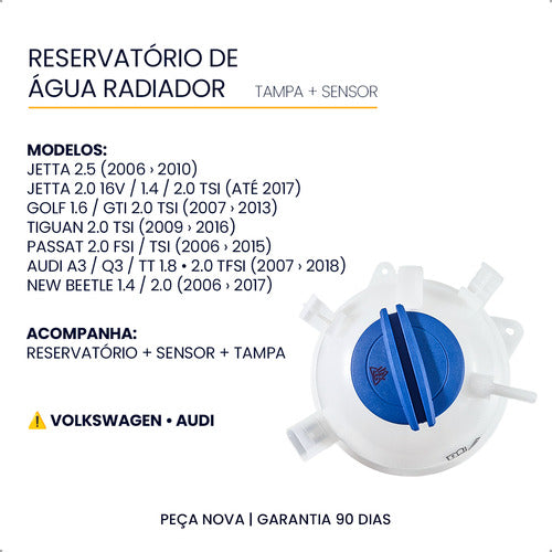 Reservatorio Agua Radiador Audi Vw Jetta Passat Golf A3 Q3