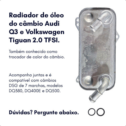 Radiador Oleo Cambio Audi Q3 Vw Tiguan 2.0 Tfsi 0bh317019a