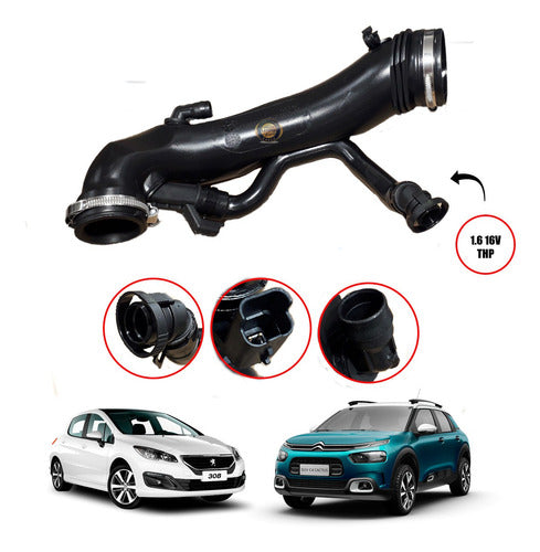 Mangueira Cano Tubo Filtro Ar 308 408 3008 Ds3 1.6 Thp 1440q
