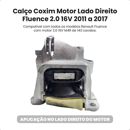 Calço Coxim Motor Lado Direito Fluence 2.0 16v 2011/2017 M4r