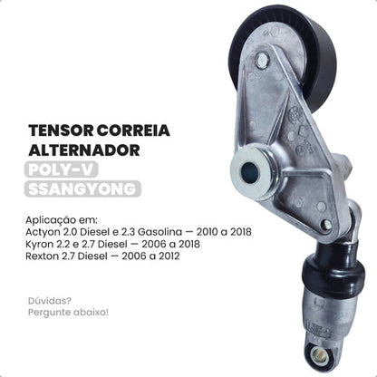 Tensor Correia Alternado Poly V Ssangyong Kyron Actyon Rexto - foto 2