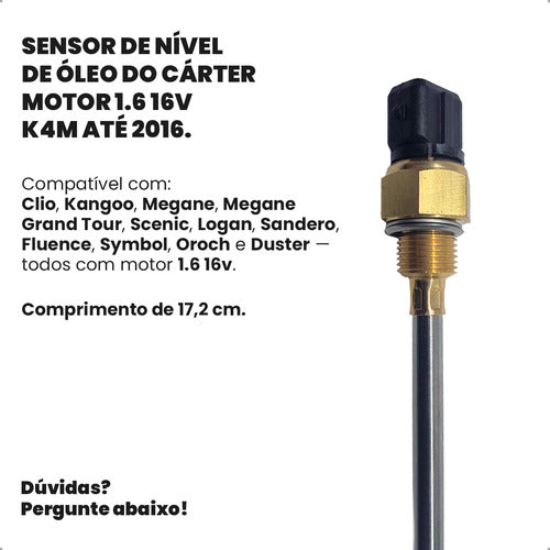 Sensor Nivel Oleo Megane Fluence Scenic Captur Logan 1.6 16v