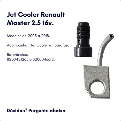 Jet Cooler Bico Injetor Oleo Renault Master 2,5 16v