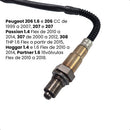 Sonda Lambda Peugeot 206 207 307 Partner Xsara 1.6 16v
