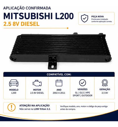 Radiador Trocador Óleo Mitsubishi L200 Sport Outdoor 25 8v - foto 2