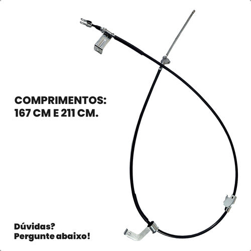 Kit Par Cabo Freio Traseiro Toyota Hilux 2005 A 2015 4x2 4x4