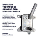 Radiador Resfriador Oleo Nissan March Versa 1.0 12v 3 Cil.