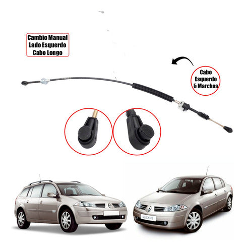 Cabo Comando Alavanca Marcha Megane 1.6 16v Esquerdo 5 March