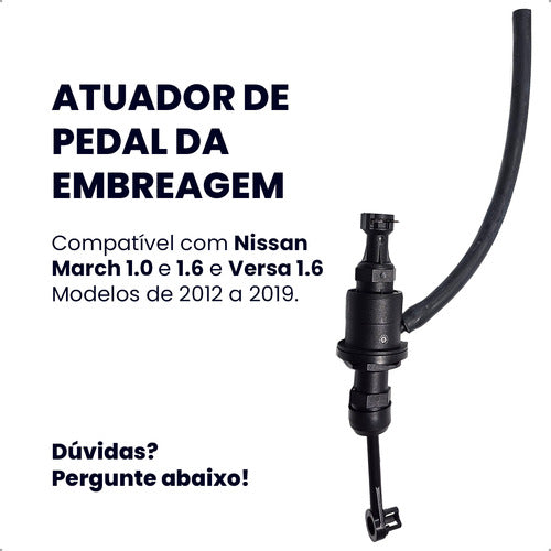 Atuador Pedal Embreagem Nissan March Versa 1.0 1.6 Todos