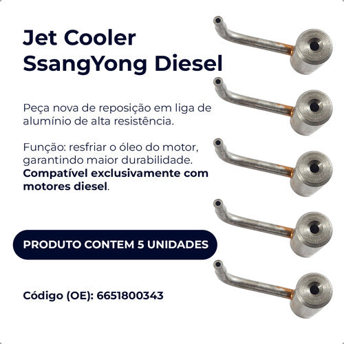 Kit 5 Jet Cooler Ssangyong Actyon Kyron Rexton Diesel