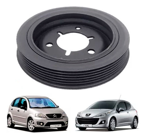 Polia Virabrequim Peugeot Citroen 206 207 307 C3 C4 Pica 1.6