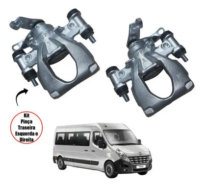 Kit Pinça Freio Traseira Dir Esq Renault Master 2.3 16v M9t - foto 2