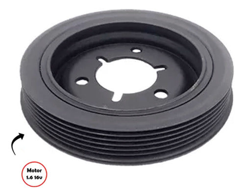 Polia Virabrequim Peugeot Citroen 206 207 307 C3 C4 Pica 1.6