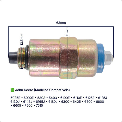 Valvula Solenoide 12v Bomba Injetora Renault Trafic 7185-900