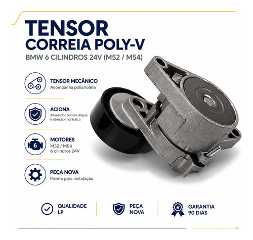 Tensor Correia Poly V Alternador Bmw 320 325 328 330 Z3 M52 - foto 3