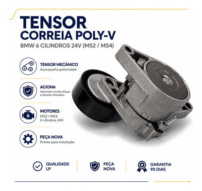 Tensor Correia Poly V Alternador Bmw 320 325 328 330 Z3 M52 - foto 3