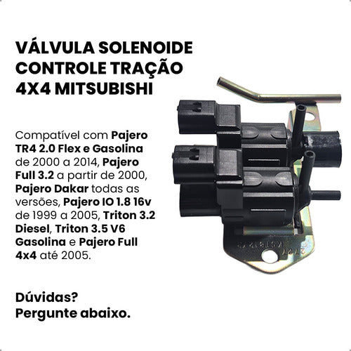 Solenóide Tração 4x4 Pajero Tr4 Full Triton Dakar 3.2 3.5
