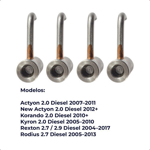 Kit 4 Jet Cooler Ssangyong Actyon Kyron Rexton Diesel