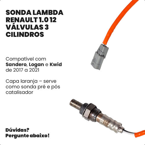 Sonda Lambda Renault Sandero Logan Kwid 1.0 12v 3cc