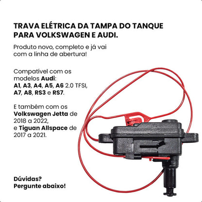 Trava Elétrica Tampa Tanque Vw Jetta Tiguan Audi A6 2.0 Tfsi - foto 2