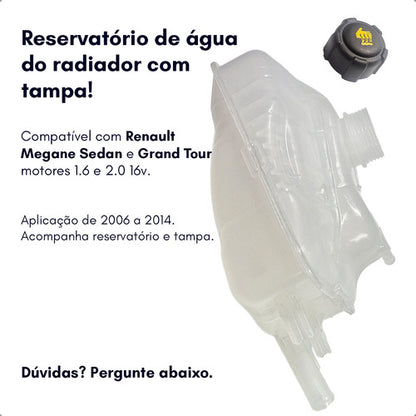 Reservatório Agua Radiador Renault Megane 1.6 2.0 16v 06/14* - foto 2