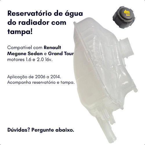 Reservatório Agua Radiador Renault Megane 1.6 2.0 16v 06/14*