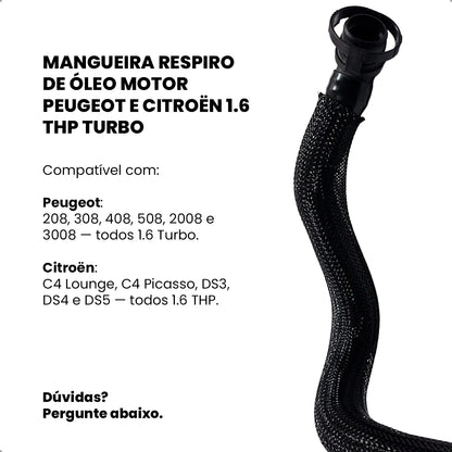 Mangueira Respiro Oleo Motor Citroen Peugeot 208 308 3008 - foto 2