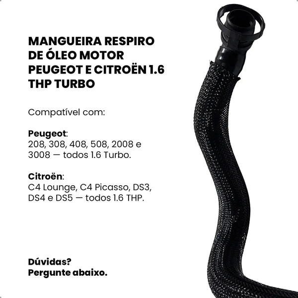 Mangueira Respiro Oleo Motor Citroen Peugeot 208 308 3008
