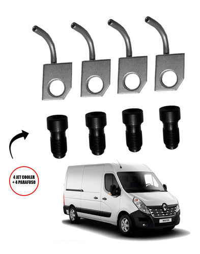 Jet Cooler Bico Injetor Oleo Renault Master 2,5 16v Jogo