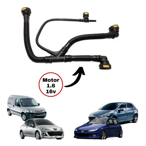 Mangueira Respiro Motor Peugeot 206 207 307 Partner 1.6 16v