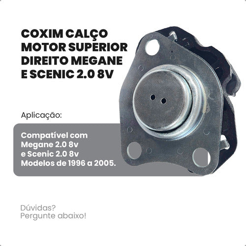 Coxim Calço Motor Direito Megane Scenic 2.0 8v 1996 A 2005