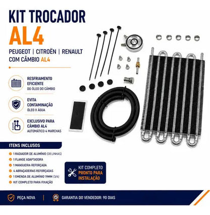 Kit Trocador Calor Óleo Cambio Al4 Renault Sandero Duster - foto 3