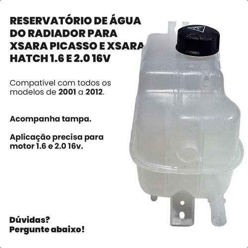 Reservatorio Agua Radiador Xsara Picasso 1,6 2,0 16v 132314