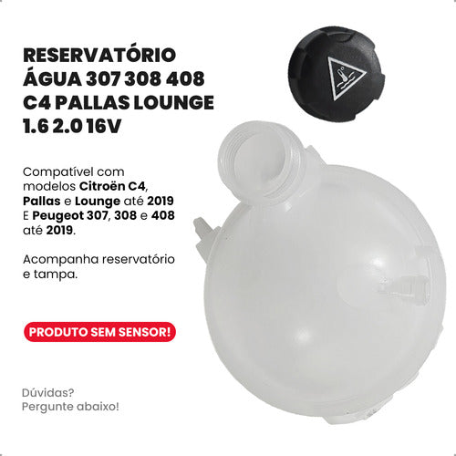 Reservatorio Agua 307 308 408 C4 Hatch Vtr 1.6 2.0 16v C/tam