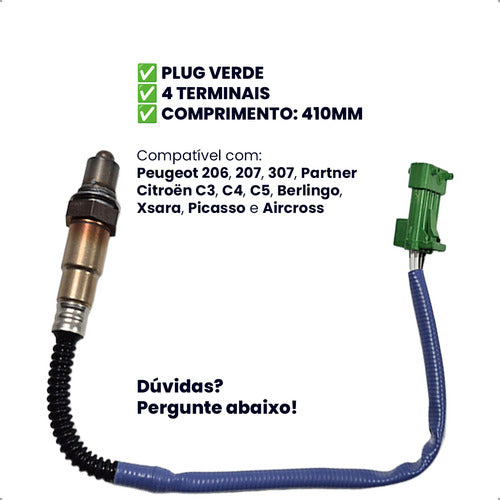 Sonda Lambda Peugeot 206 306 307 407 C3 C4 Flex
