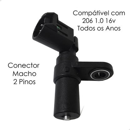 Sensor Rotaçao Peugeot 206 1.0 16v Todos 2001...2006 1920ct - foto 3