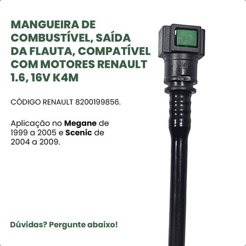 Mangueira Saida Flauta Bicos Renault Scenic Megane 1.6 16v - foto 2